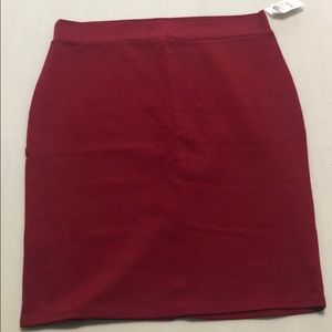 Red pencil skirt